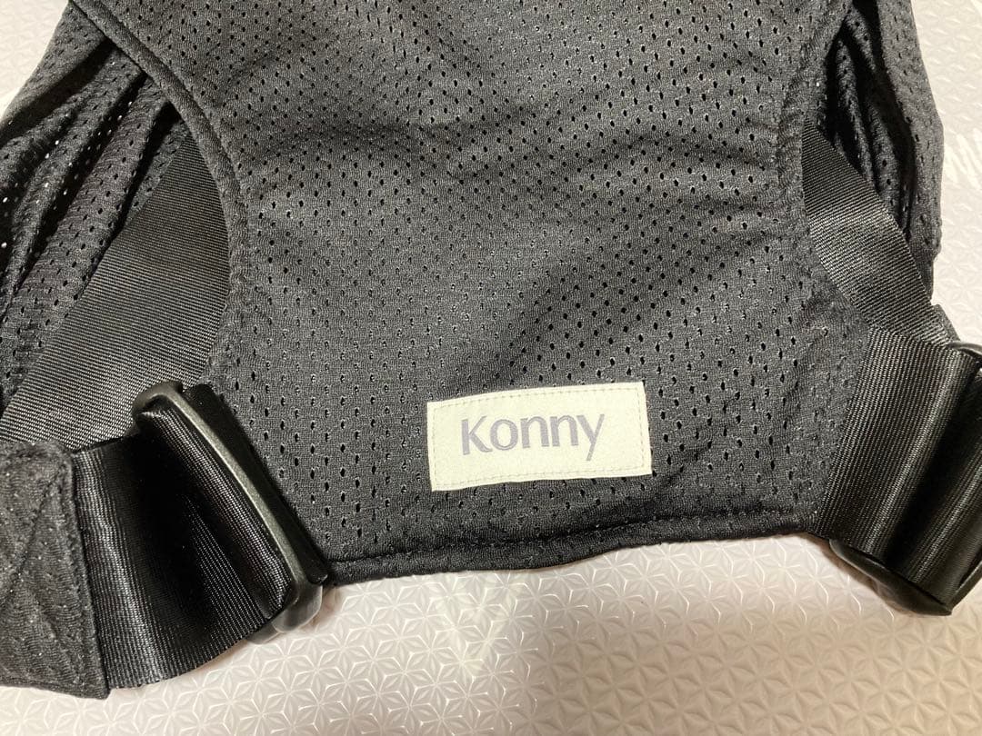 Konny 抱っこ紐 FLEX ブラック XS-XL ヘッドサポート付き