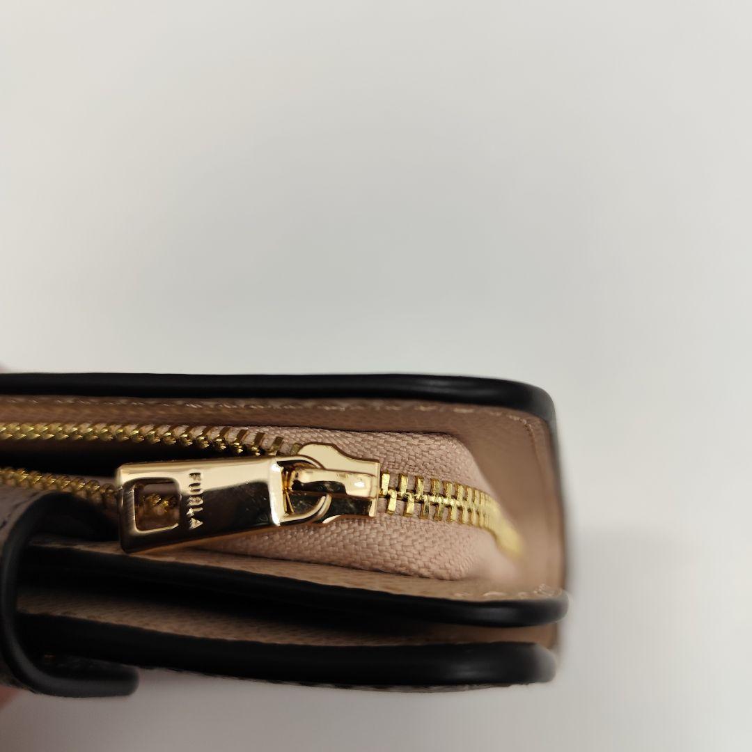 FURLA 二つ折り財布 グレー レザー　新品