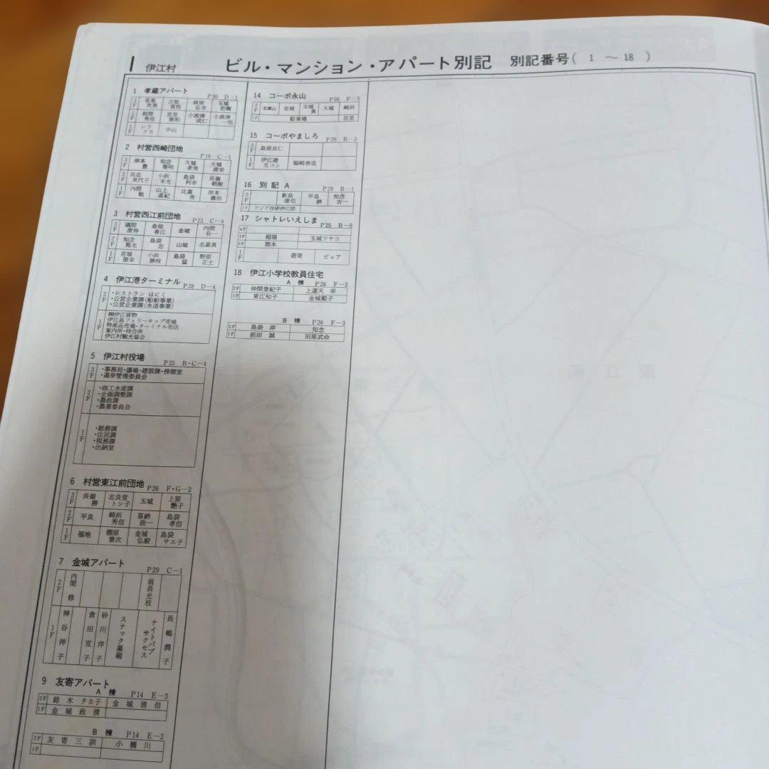 本部町　今帰仁村　伊江村　沖縄 　2002年版　ゼンリン住宅地図　美ら海水族館等
