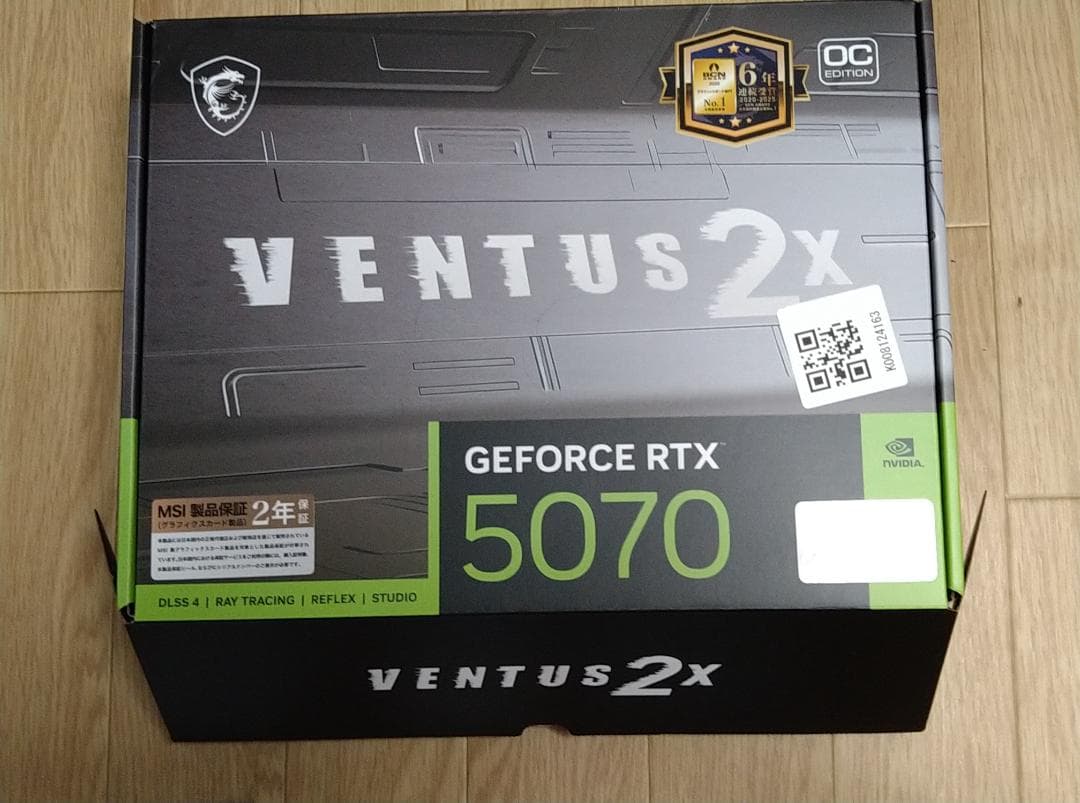 MSI GeForce RTX 5070 VENTUS 2X 本体