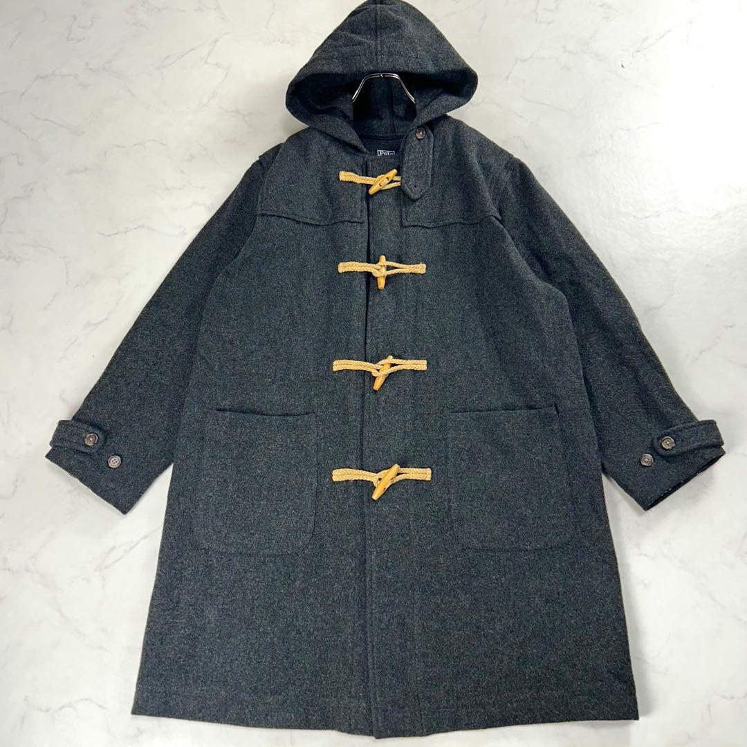定番人気✨ ポロラルフローレン ダッフルコート グレー ウール 軽量 大きめ L