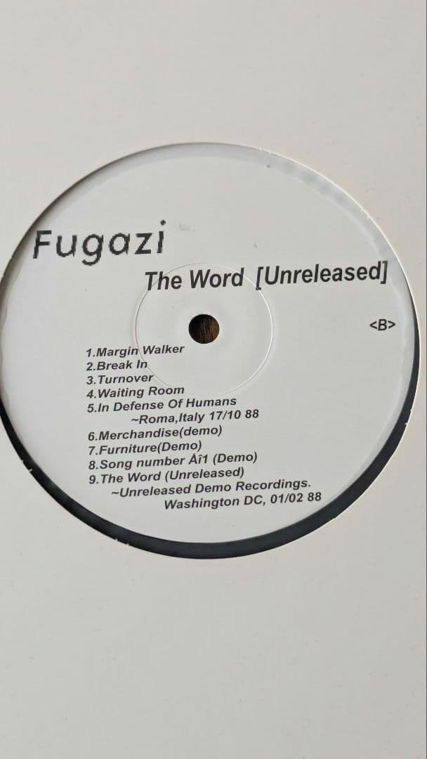 Fugazi The Word [Unreleased] レコード 希少盤