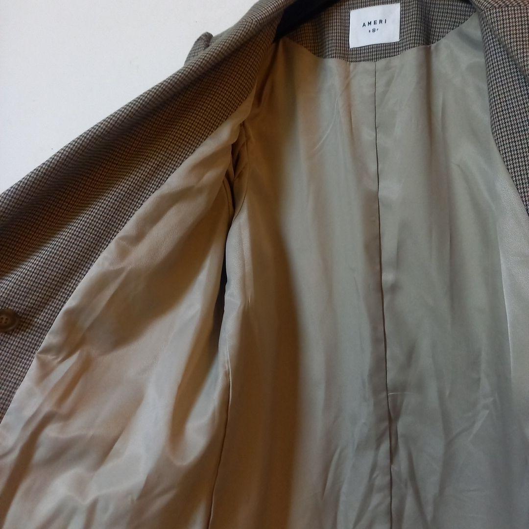 Ameri CHECK JACKET MINI DRESS秋冬羽織りパフスリーブ