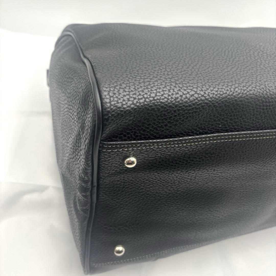 [美品] ピエールカルダン× エース　ボストンバッグ　2way シボ革　黒