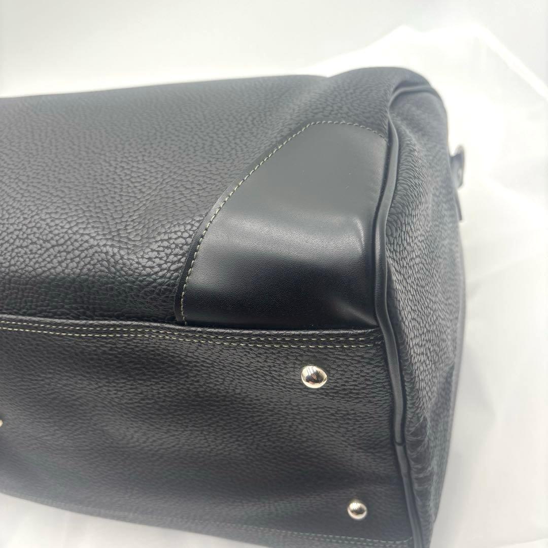 [美品] ピエールカルダン× エース　ボストンバッグ　2way シボ革　黒