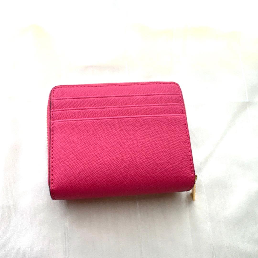 【美品】MICHAEL KORS マイケルコース 二つ折り財布 濃いピンク