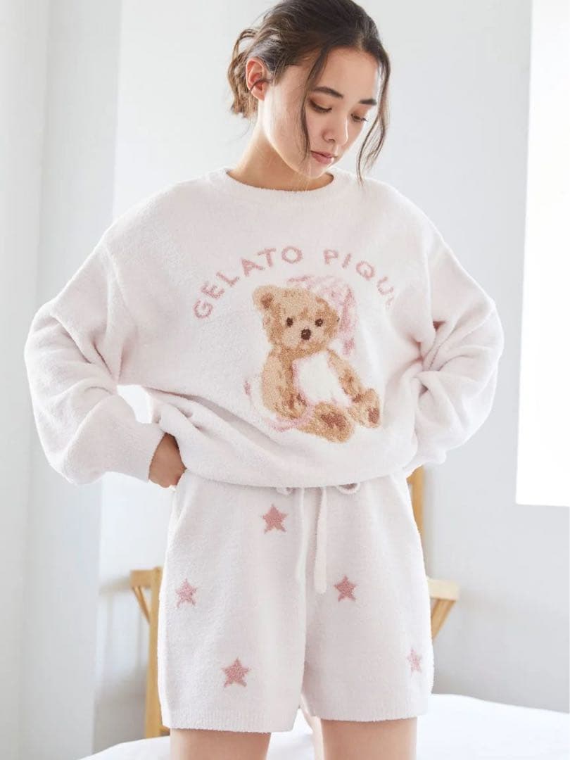 ジェラートピケ GOOD NIGHT BEARプルオーバー&ショートパンツ
