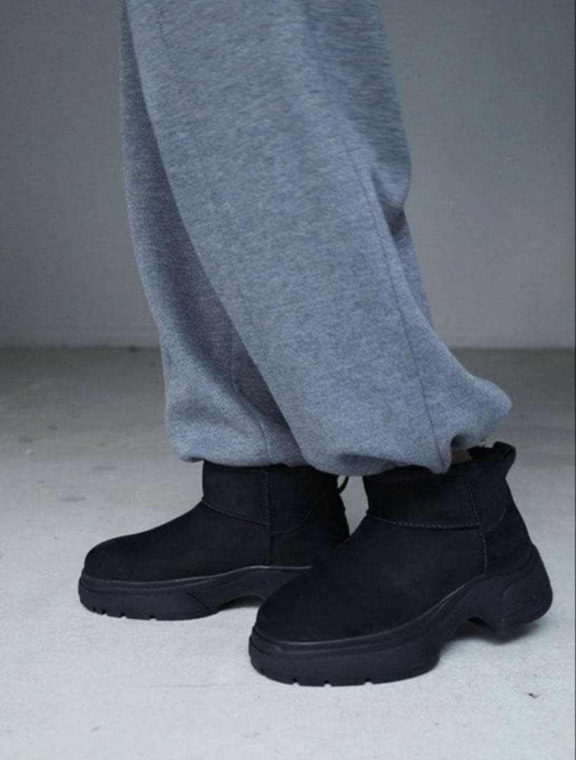 CLANE ×PAESコラボブラック ムートンブーツ