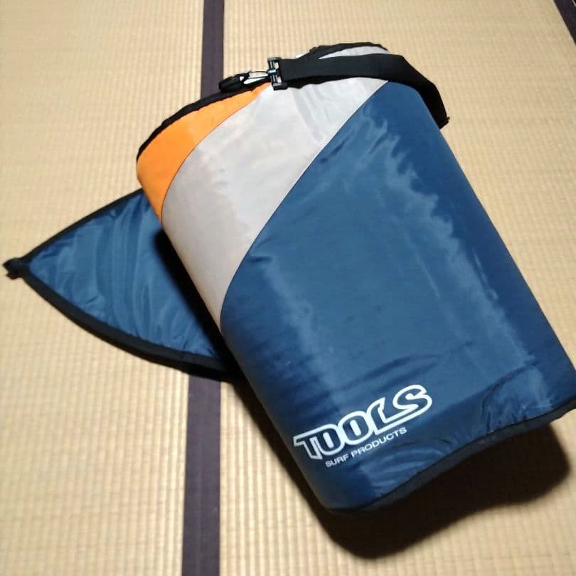TOOLS サーフボードケース 青オレンジ 肩掛けストラップ付き