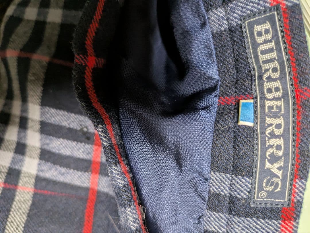 BURBERRYS 冬 ウール ノバチェック　ボックスプリーツスカート　L〜LL
