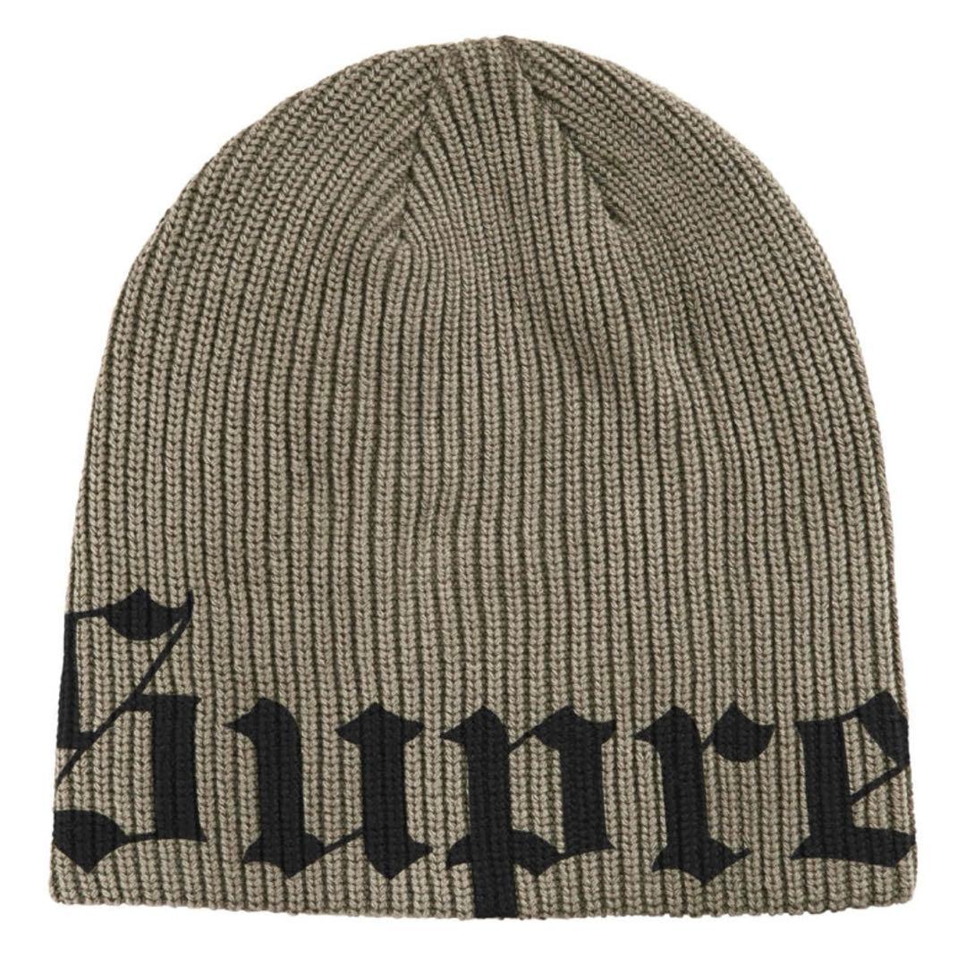 帽子 supreme 26SS Old English Printed Beanie
