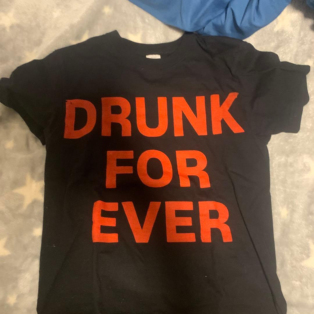 DRUNK FOR EVER Tシャツ 赤　s fti punkandyo