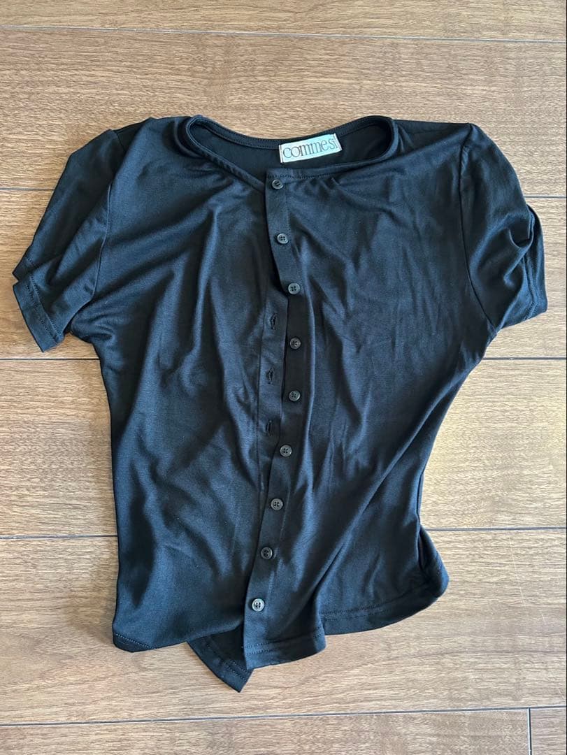 トップス commesi Cardigan Tee (Black)