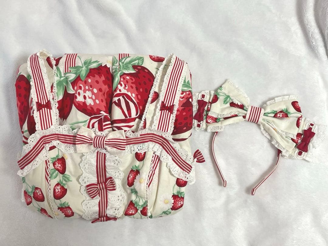 限定値下 AngelicPretty摘みたていちごワンピース カチューシャセット