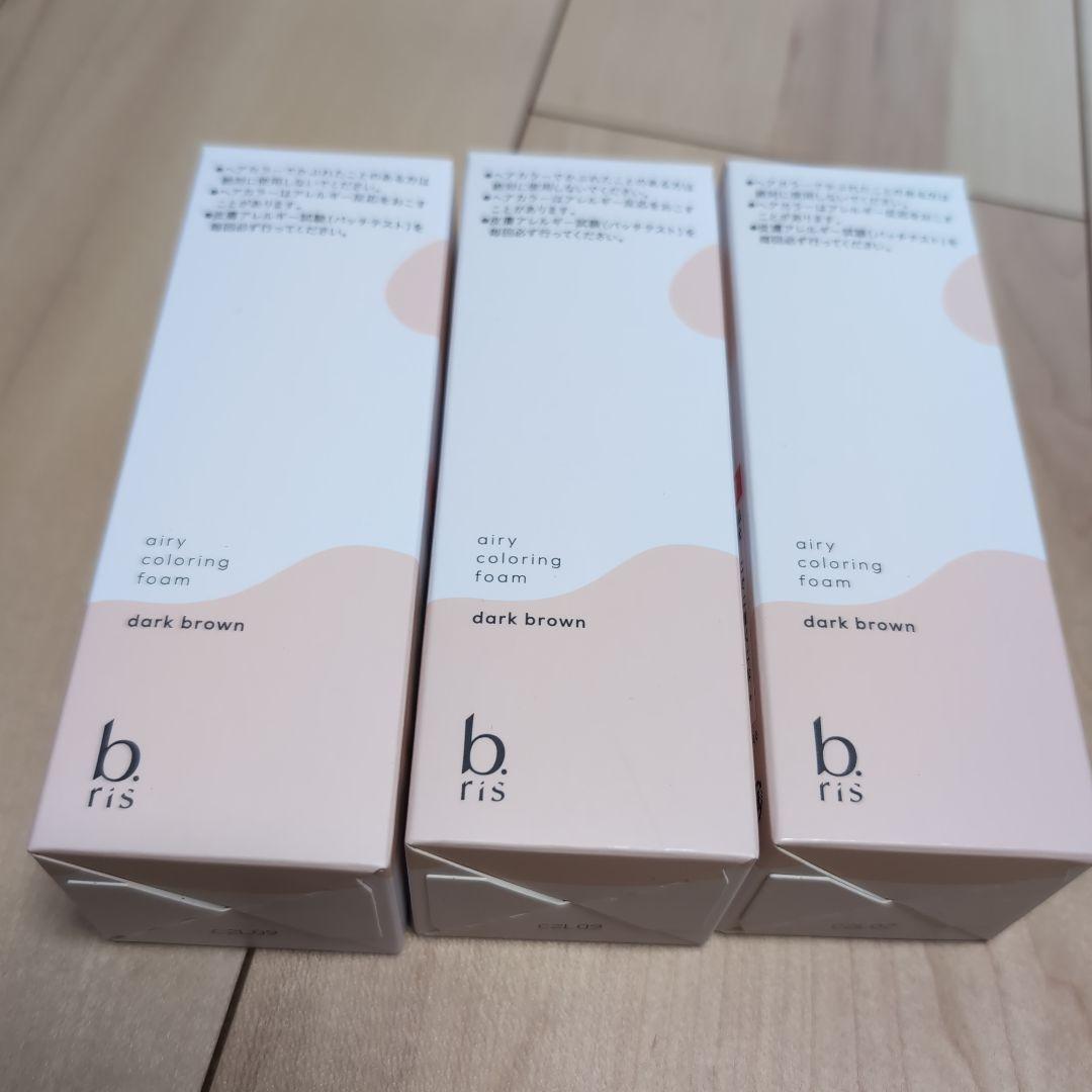 b.ris エアリーカラーリングフォーム ダークブラウン 80g×3本