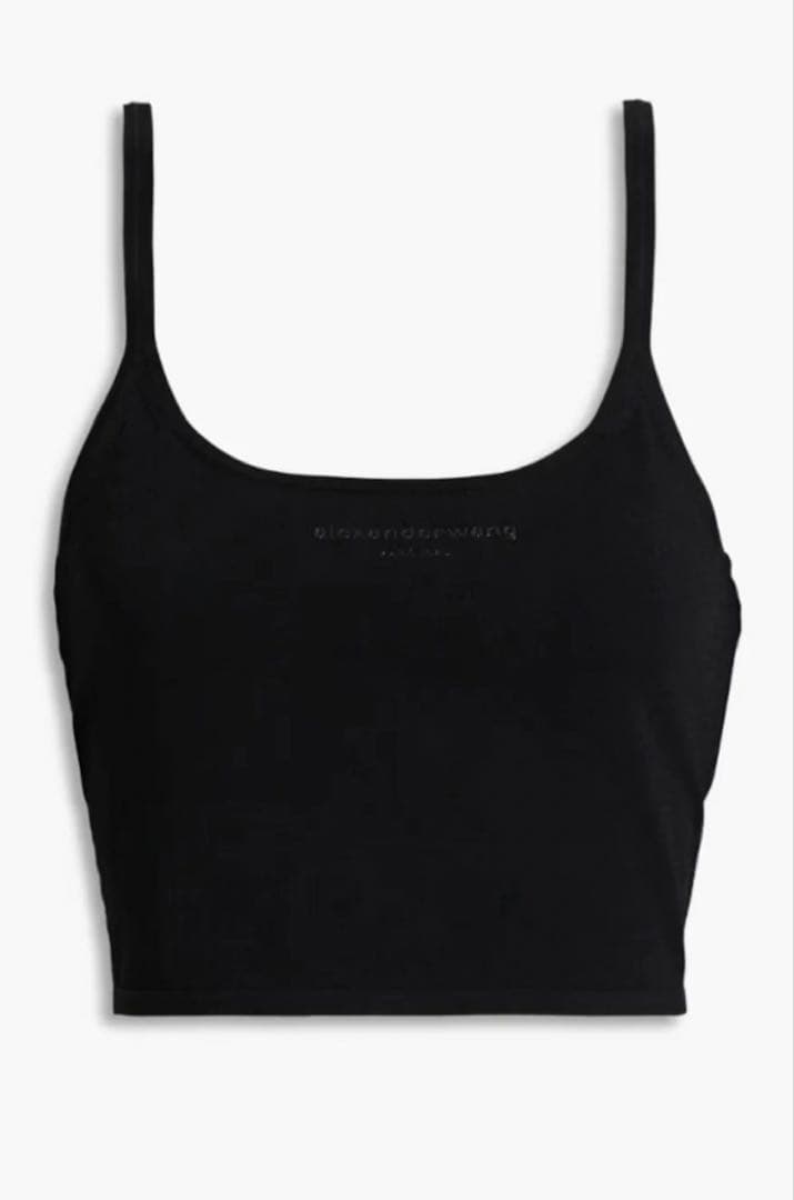 alexanderwang ロゴ入り 長袖クロップドトップ＆キャミソールセット