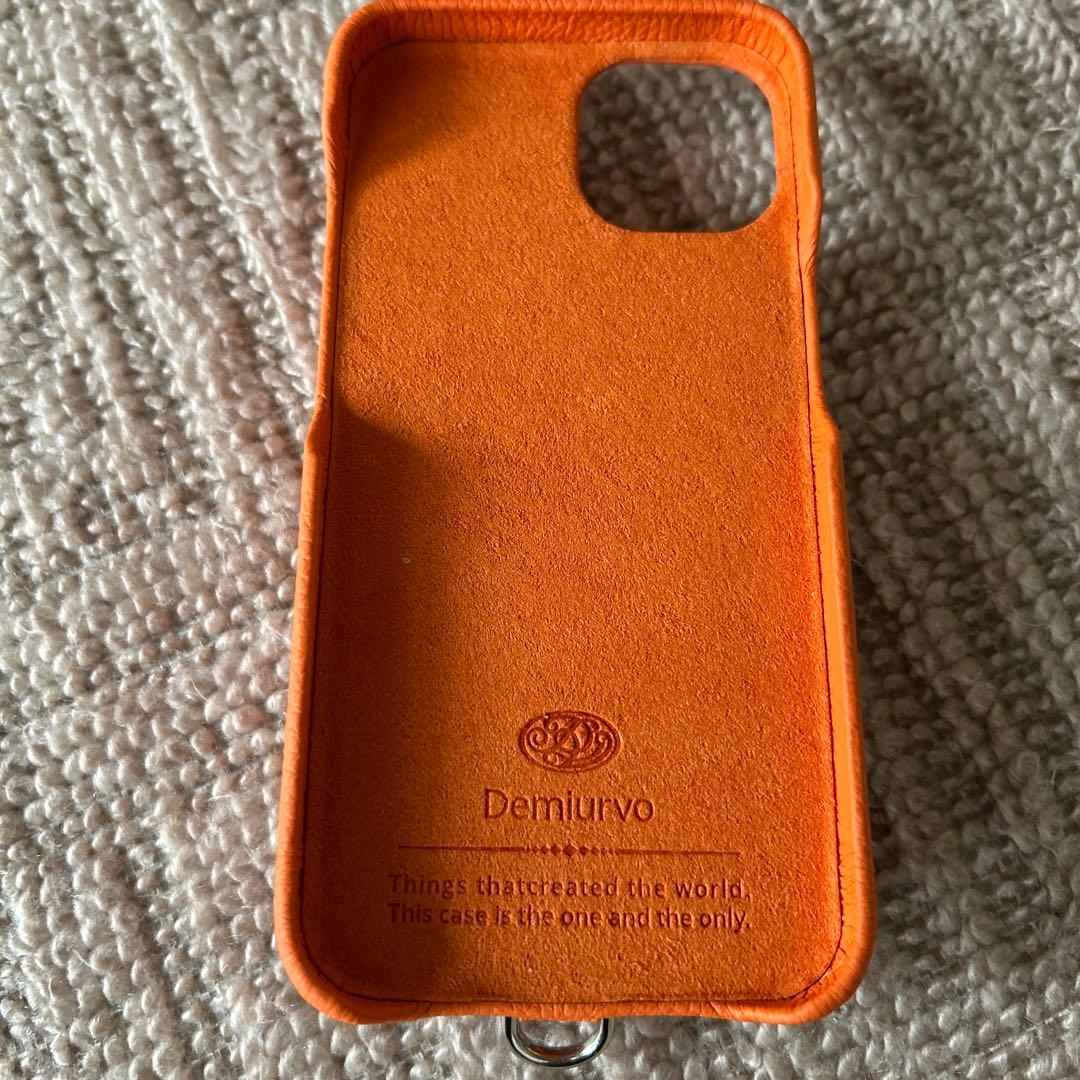 デミュウDEMIU スマホケース オレンジ iPhone14