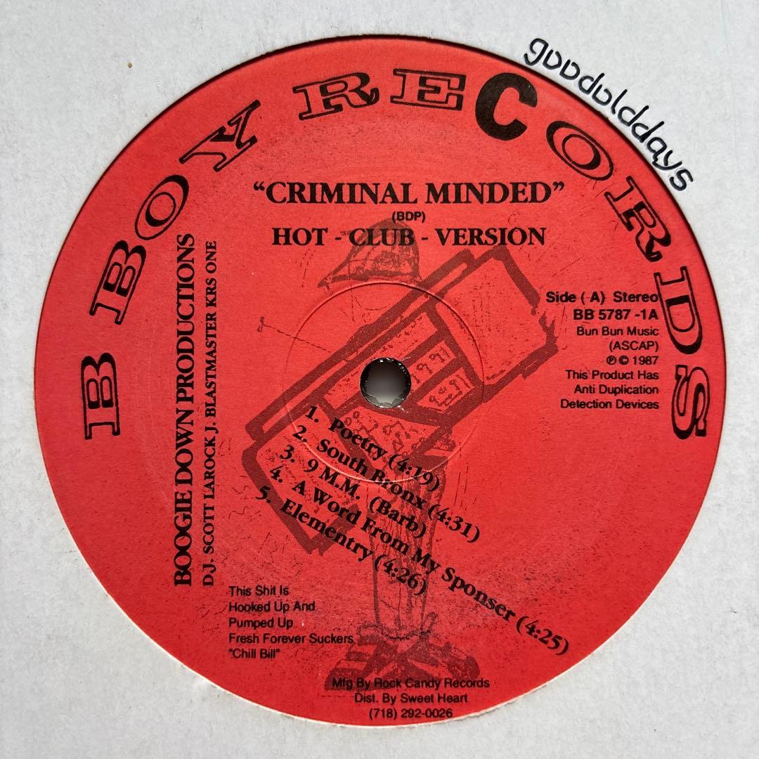 B.D.P-Criminal Minded (1stインストアルバム) ③