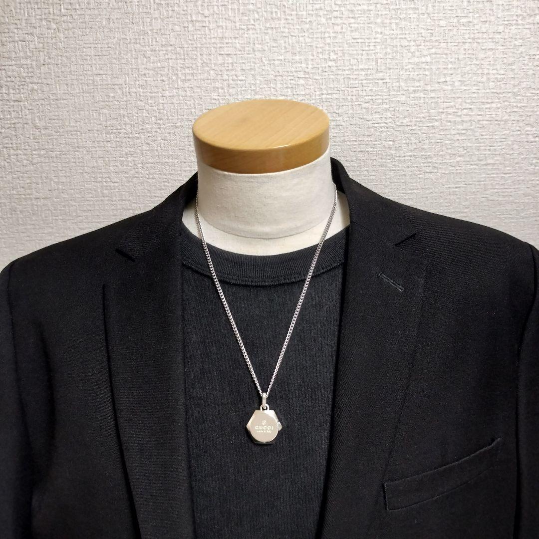 GUCCI グッチ ネックレス トップ ヘキサゴン 六角形 ロゴ