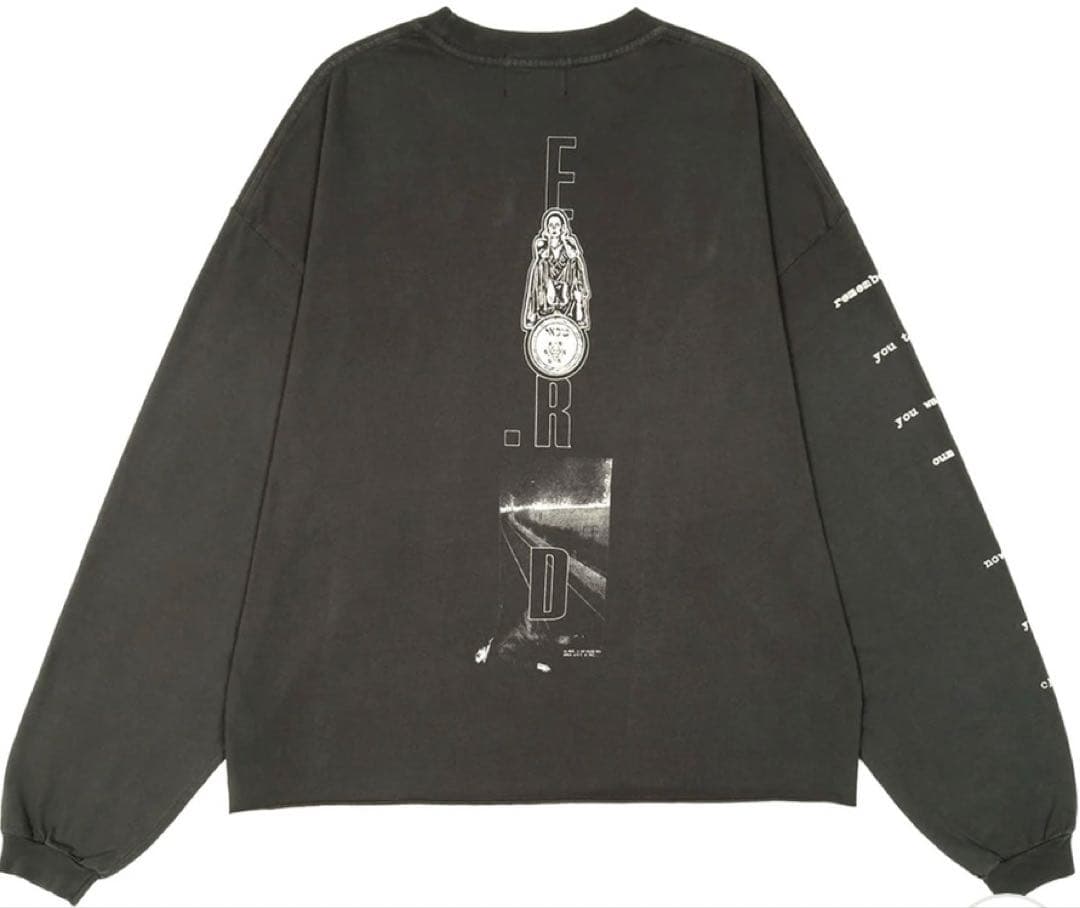 ストリート系ヴィンテージ 長袖Tシャツ重厚ウォッシュ加工秋冬春メンズ カジュアル