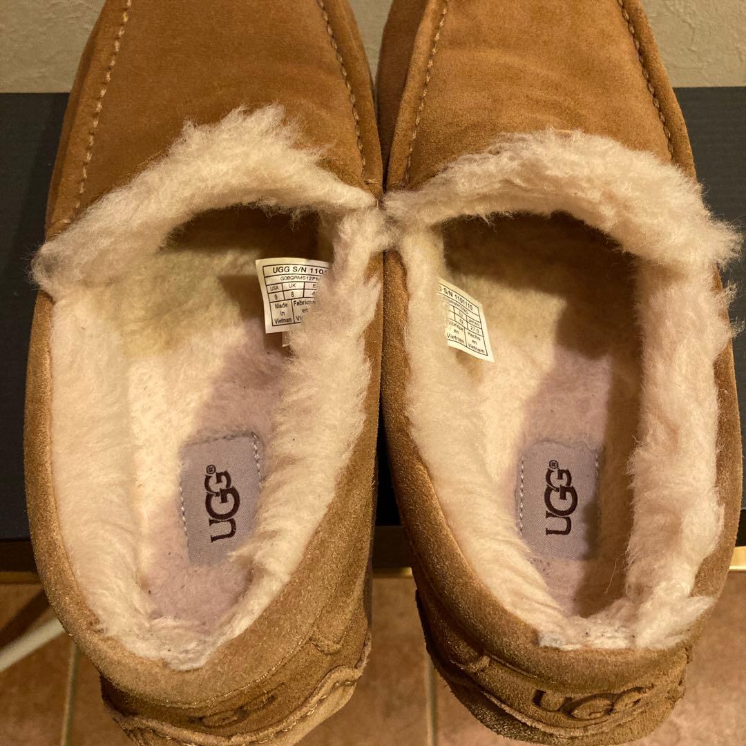 UGG アグ モカシン ムートンシューズ 27cm メンズブラウン