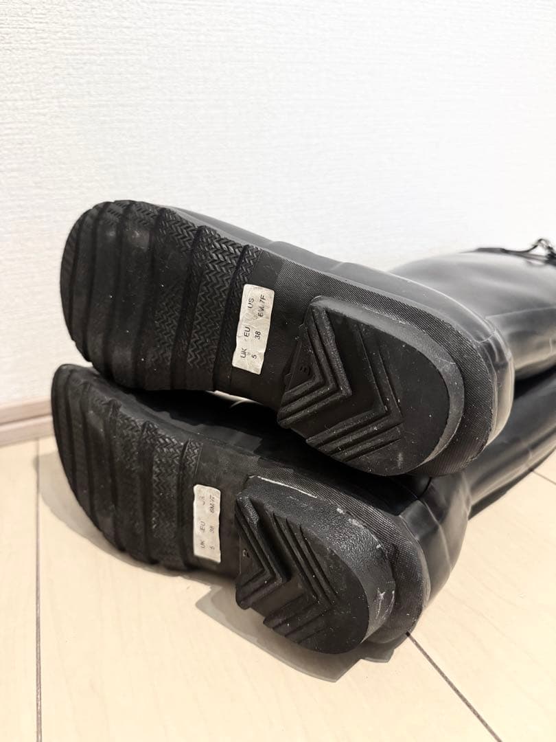【HUNTER】レインブーツ 長靴 24cm 黒 ブラック