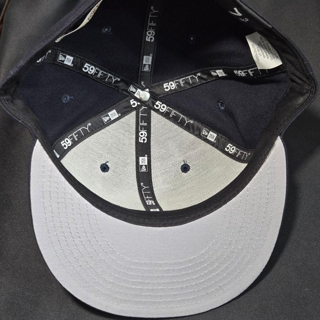 stussy newera 　NY キャップ ネイビー 7-3/4