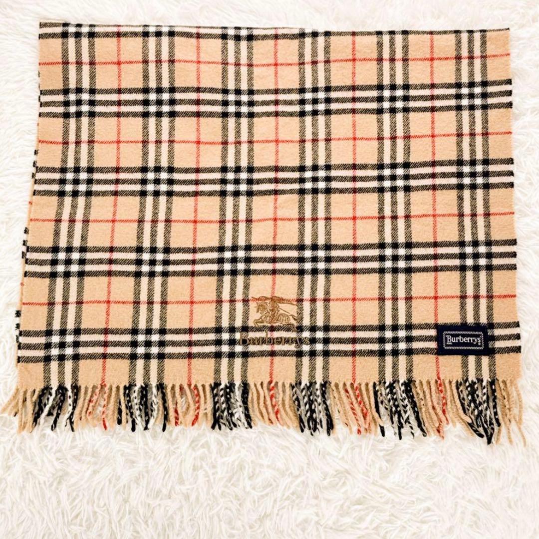 美品✨ BURBERRYS　大判　マフラー　ブランケット　ノバチェック　ロゴ刺繍