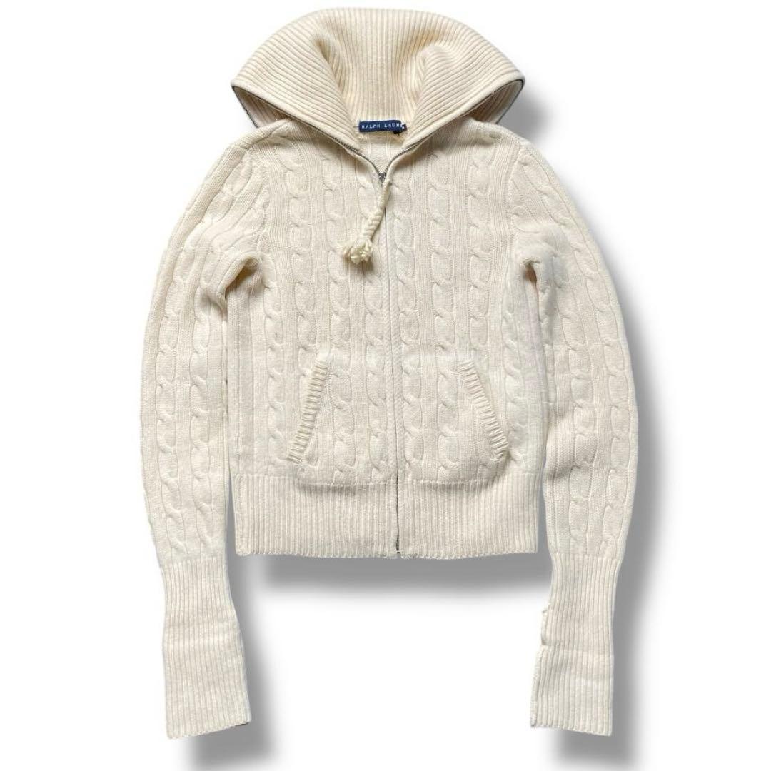 美品 ラルフローレン タートル ニット セーター カーディガン カシミヤ M