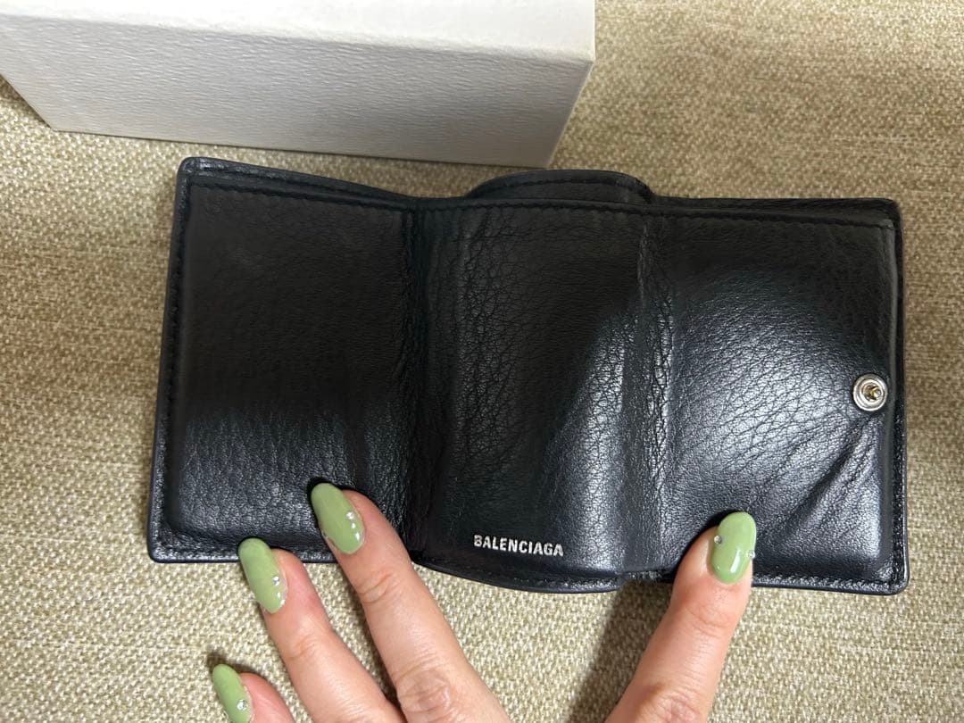 balenciaga ペーパーミニウォレット　三つ折り　財布