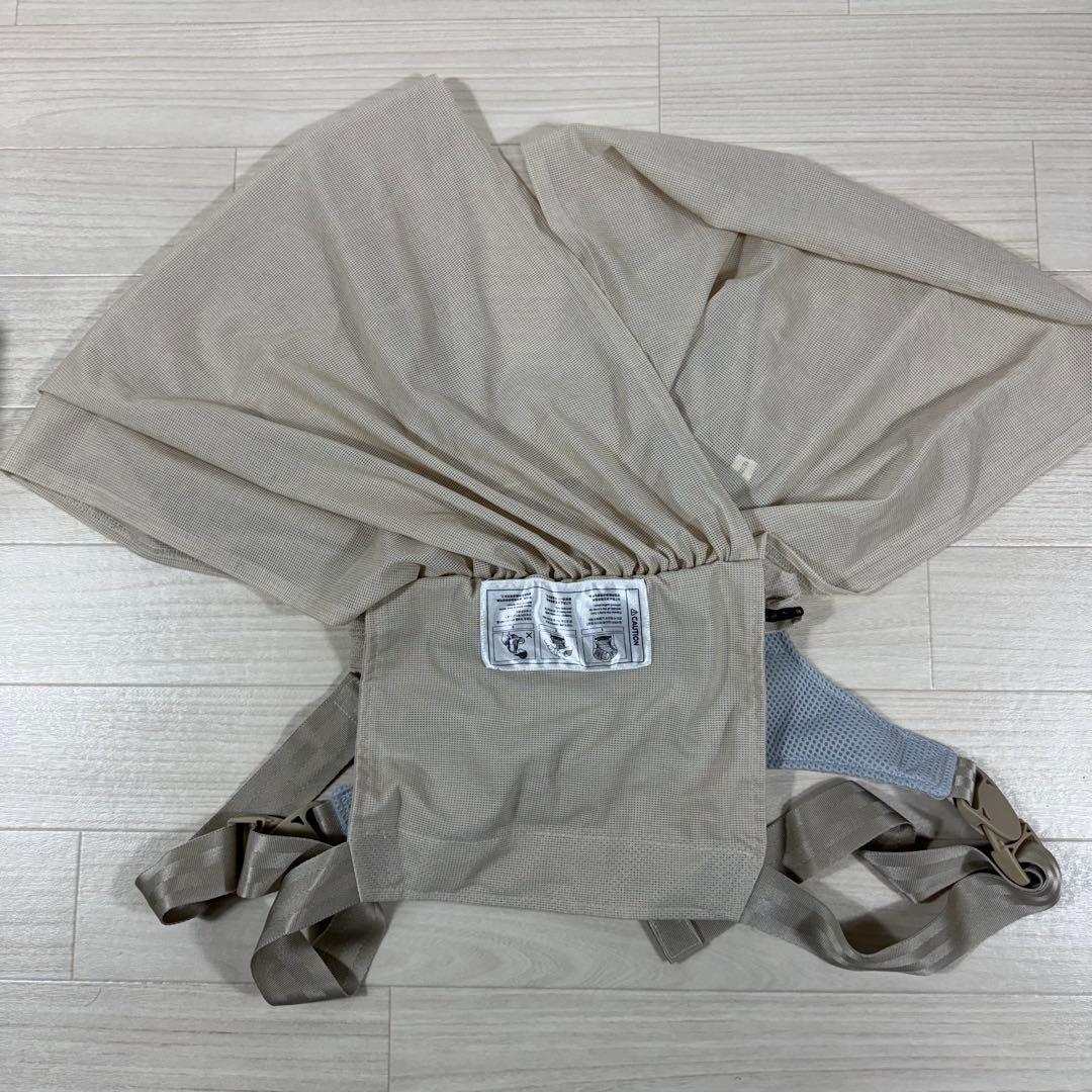 極美品 完品 ポグネー 抱っこ紐 MAX FLOW ヒップシート ベージュ