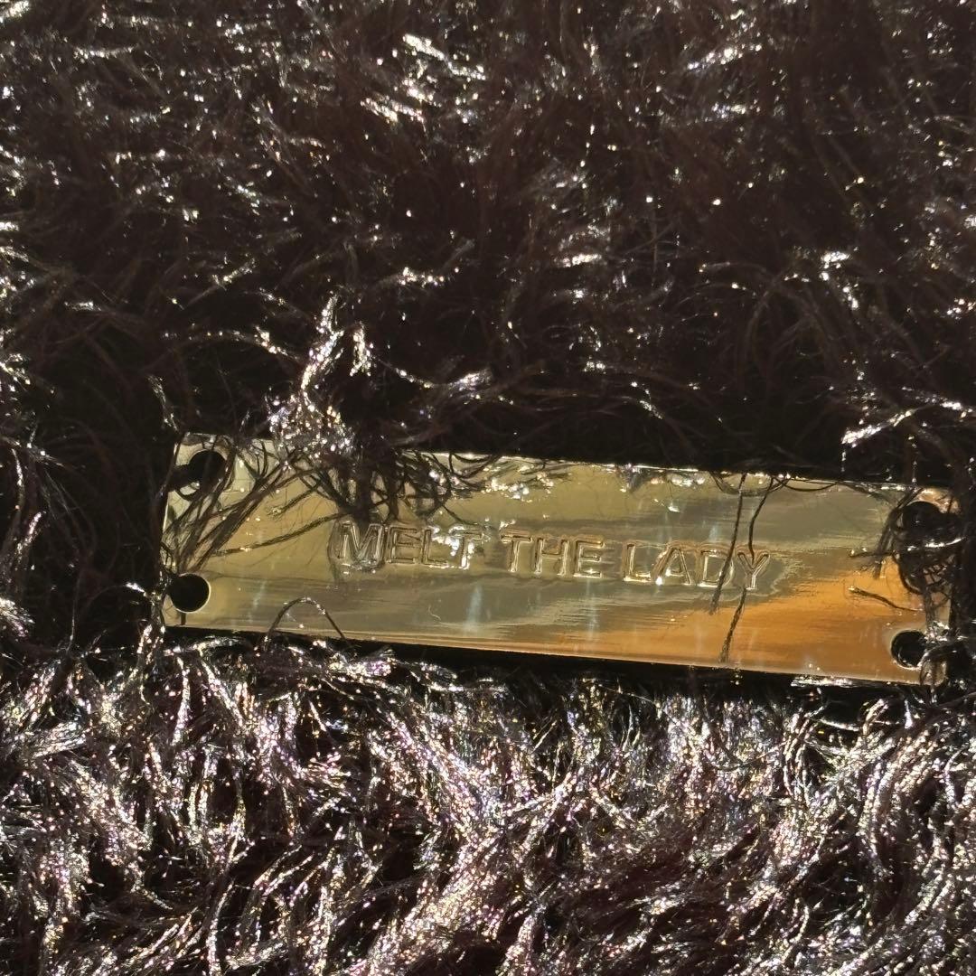 melt the lady シャギーカーディガン 黒 F 美品 ボア