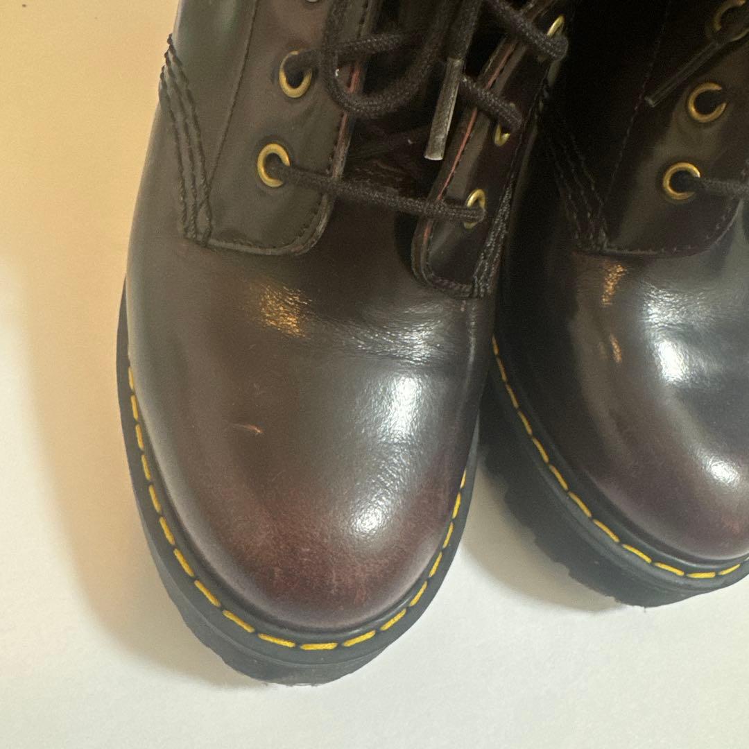 Dr. Martens ダークブラウン 厚底ヒールブーツ