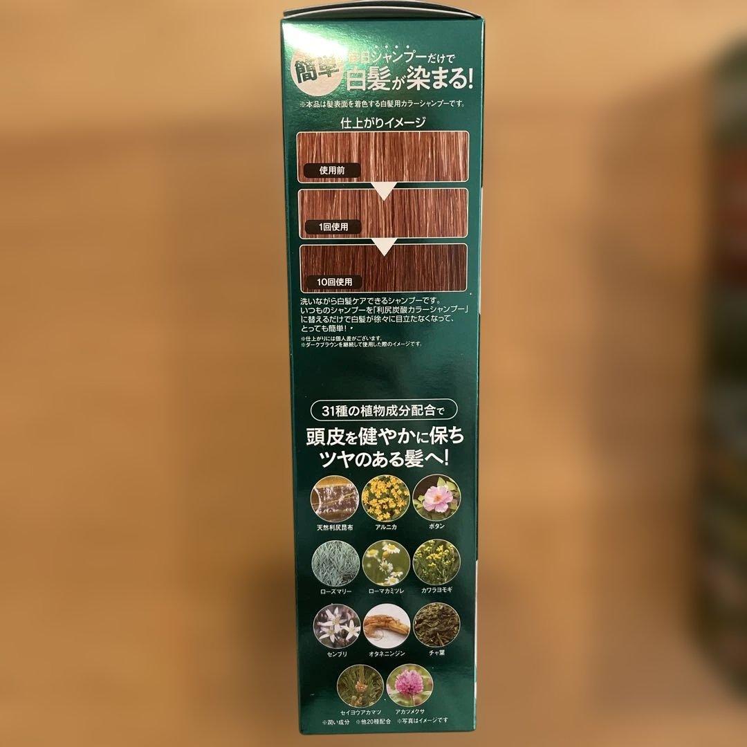 利尻昆布 カラーシャンプー 180g ダークブラウン 3本セット