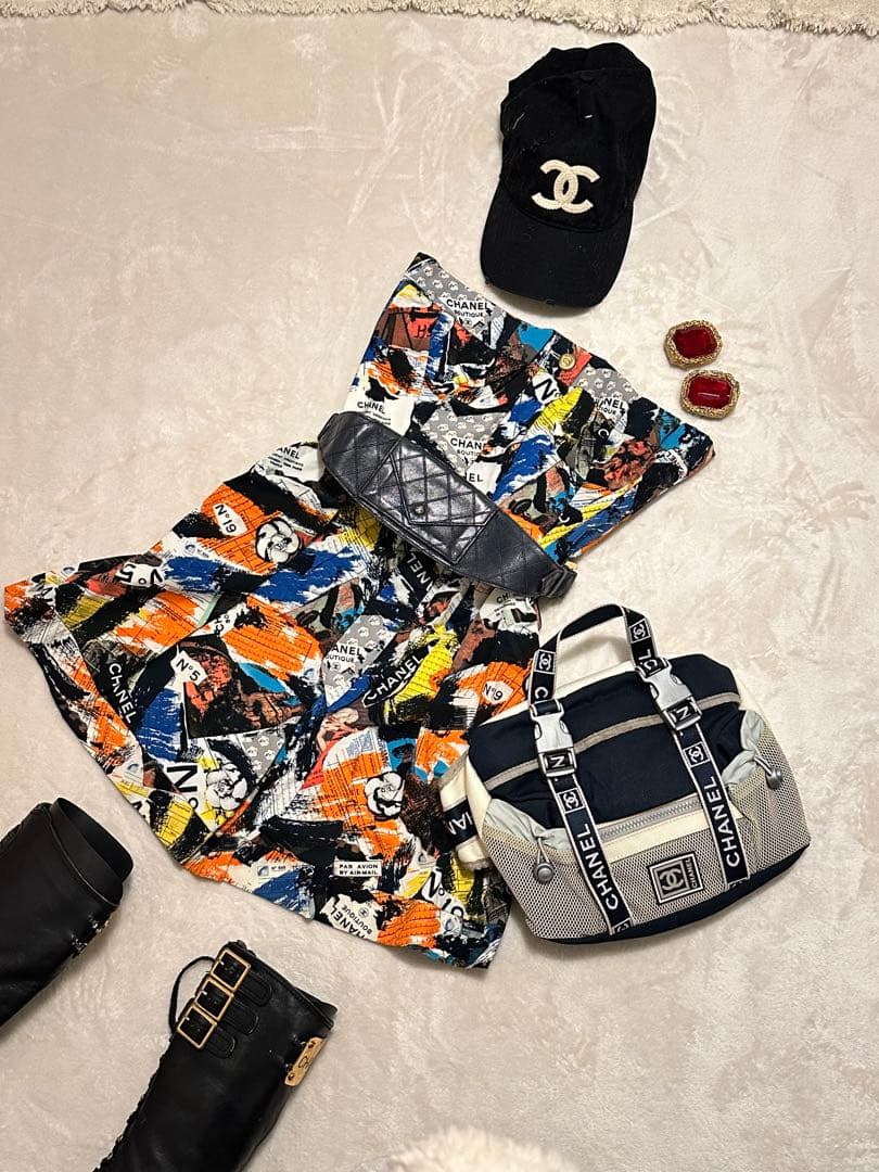 CHANEL マトラッセ ウエストポーチ 黒 ラムスキン