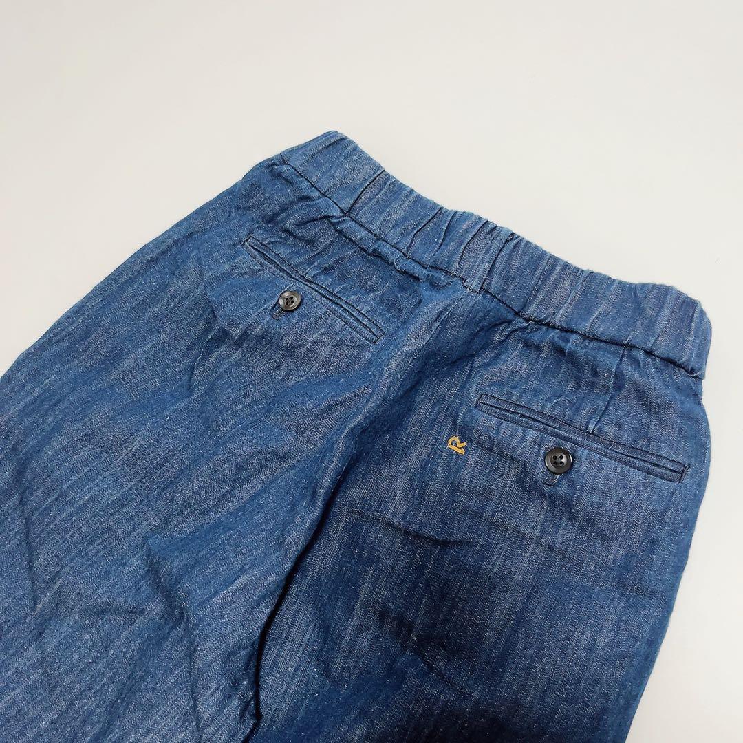 45R コットンリネンタックイージーデニムパンツ サイズ1 ネイビー