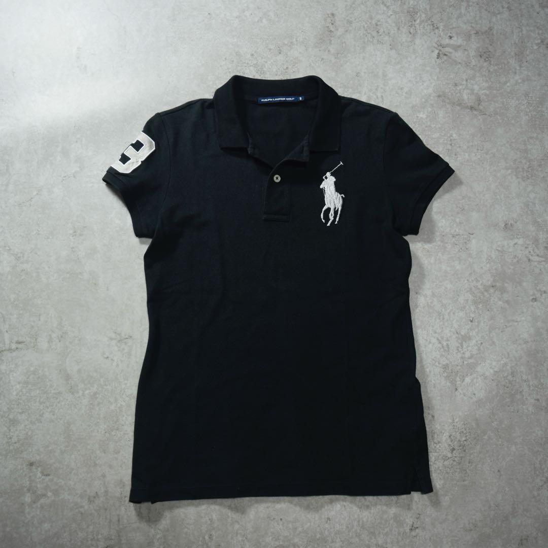 POLO RALPH LAUREN ビッグポニー ポロシャツ ブラック シルバー