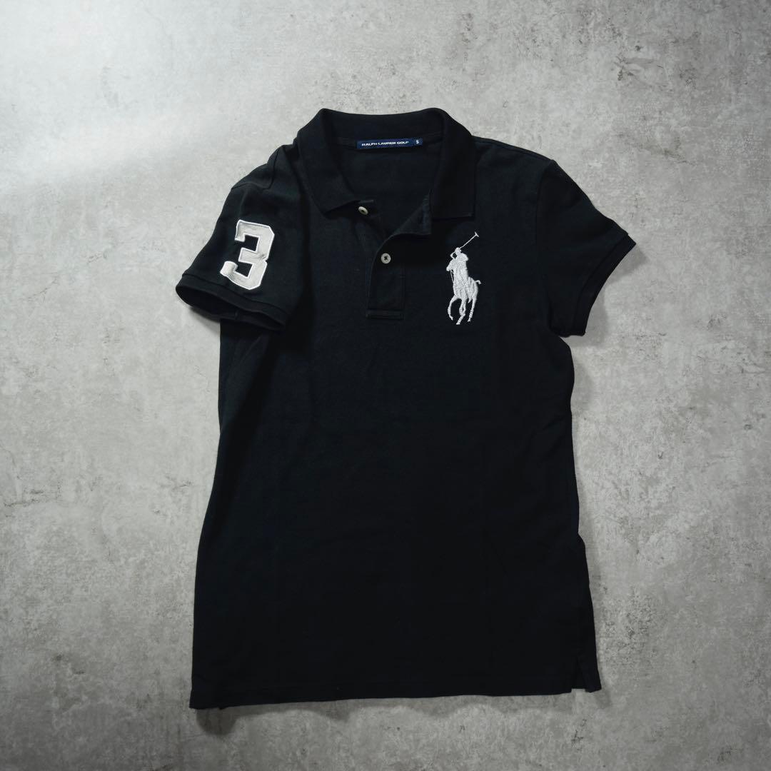 POLO RALPH LAUREN ビッグポニー ポロシャツ ブラック シルバー