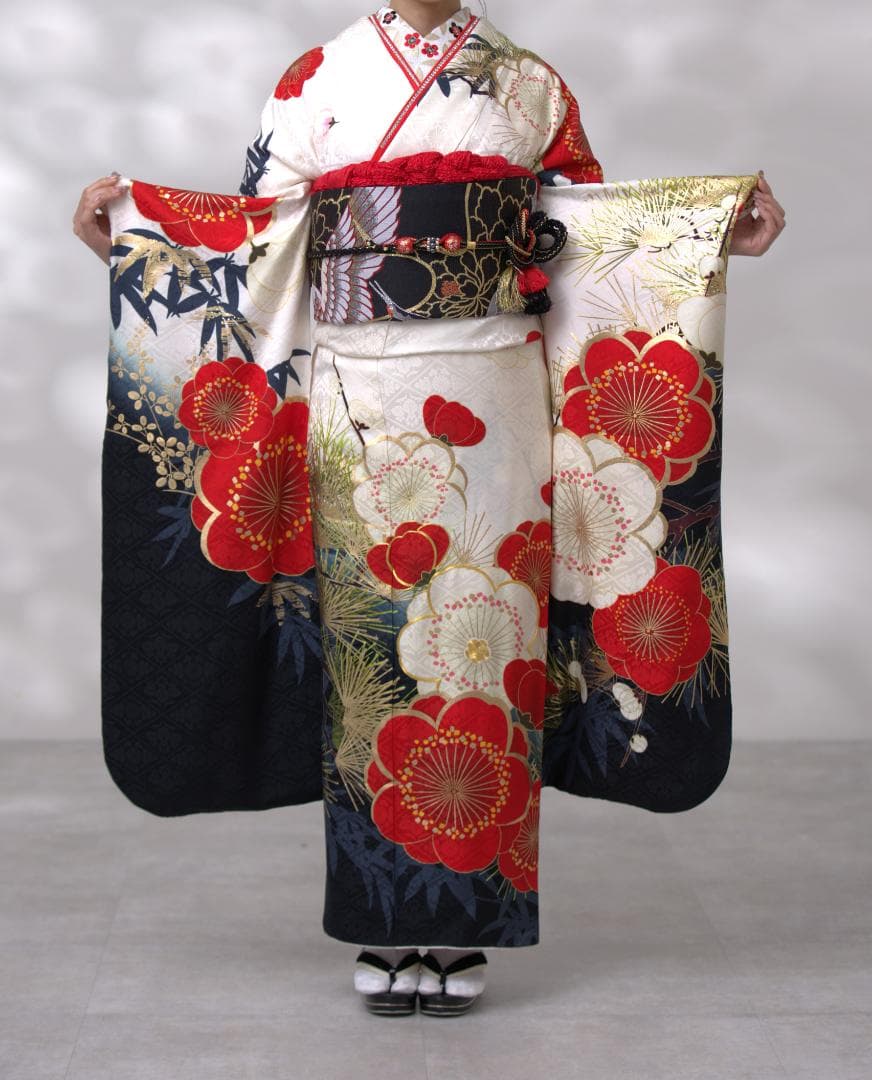 ≪美品≫正絹　振袖9点フルセット【934】【150cm~160cmの方用】
