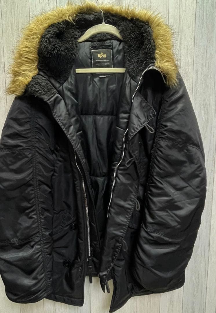 ALPHA INDUSTRIES N-3B モッズコート L ブラック