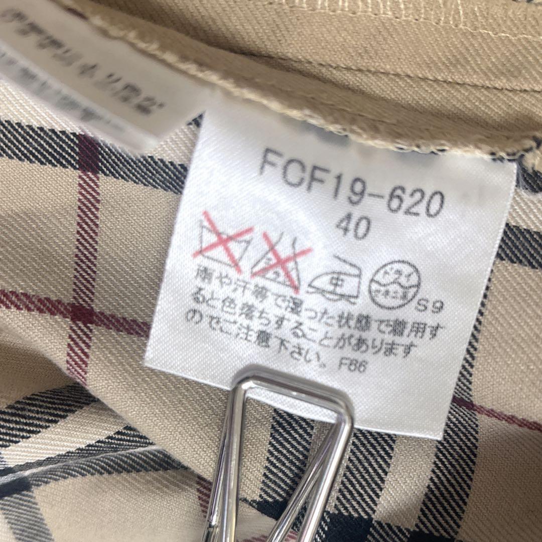 バーバリーブルーレーベル トレンチコート ショート丈サイズ40L ノバチェック茶