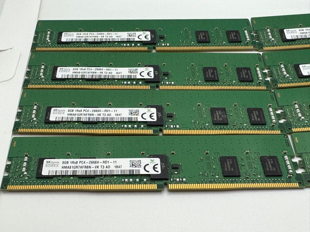 ⑧ SKhynix DDR4 PC4-2666V 8GB8枚セット