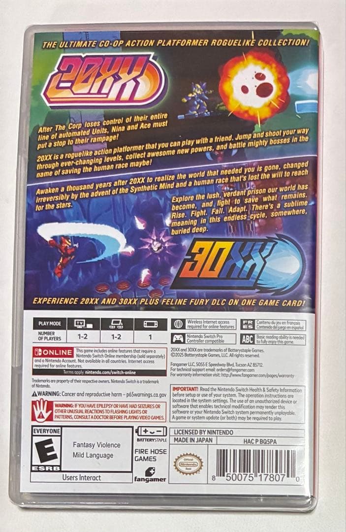 北米版ニンテンドースイッチソフト　20XX/30XX 未開封品