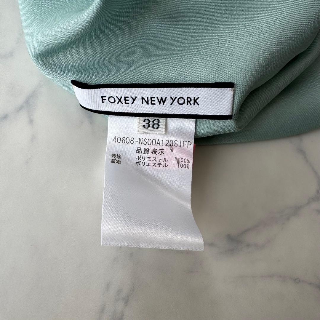 極美品 フォクシー ELEGANT PLEATS DRESS ワンピース フレア