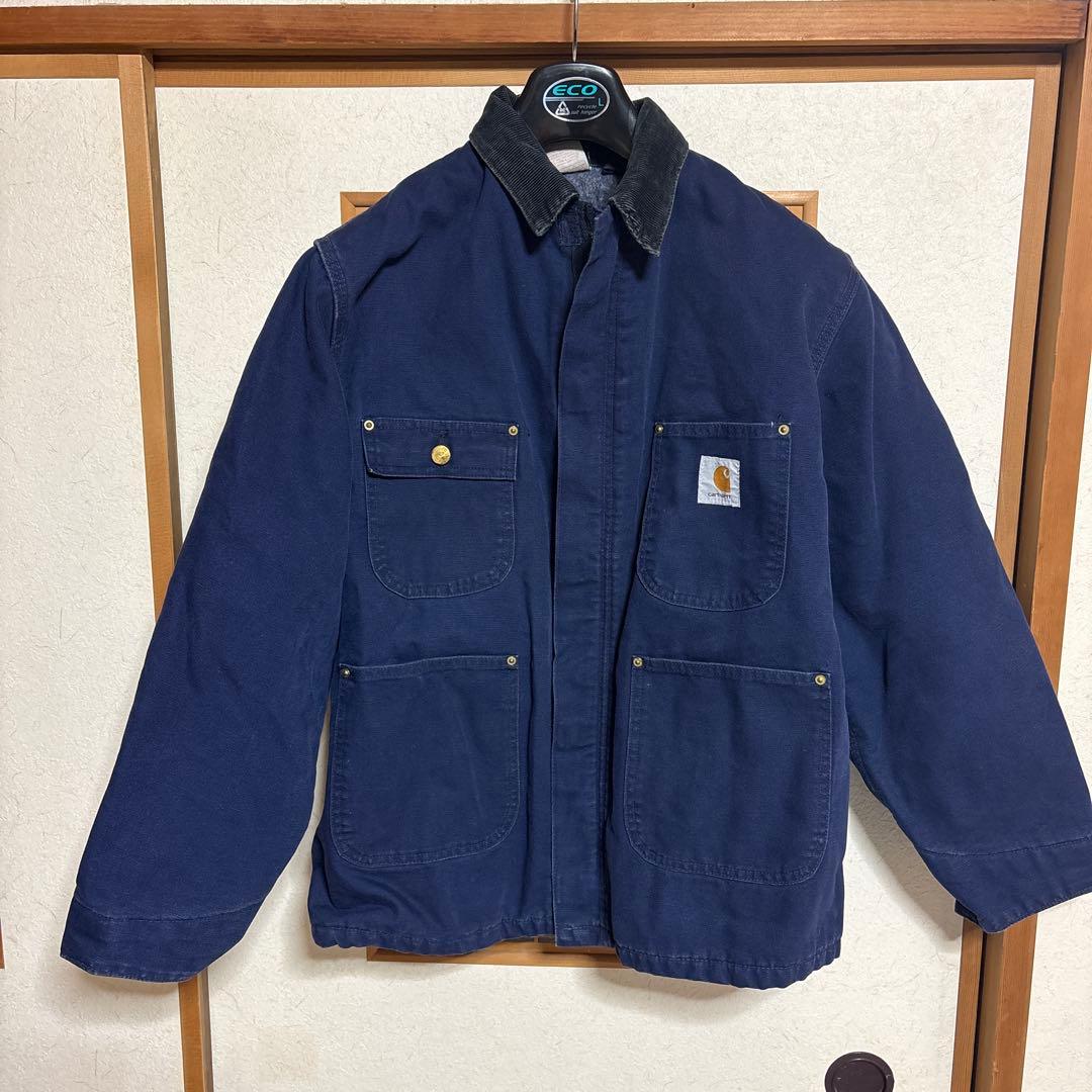 美品　90's CARHARTT ジャケット　ネイビー