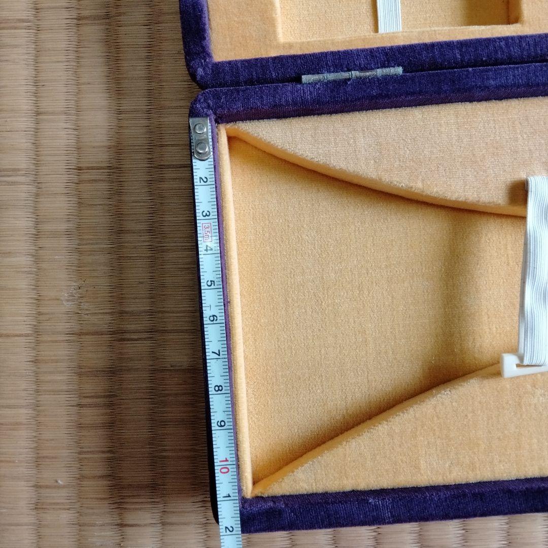 三味線撥ケース　二本収納　紫色