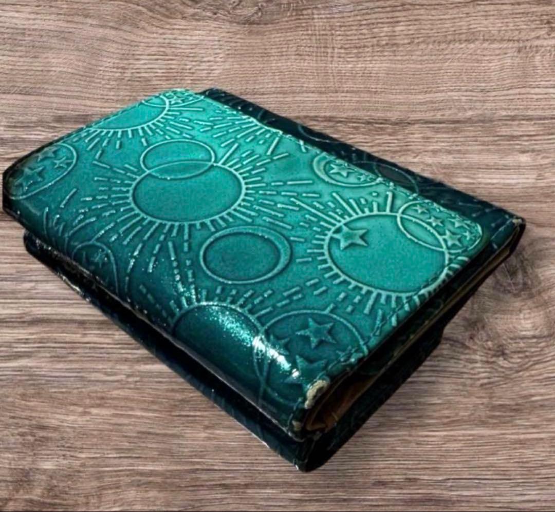 アナスイ ANNA SUI ガラクシア ターコイズブルー 折り財布