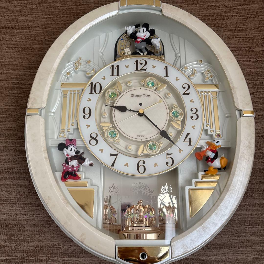 Disney Time ミッキー・ミニー 掛時計