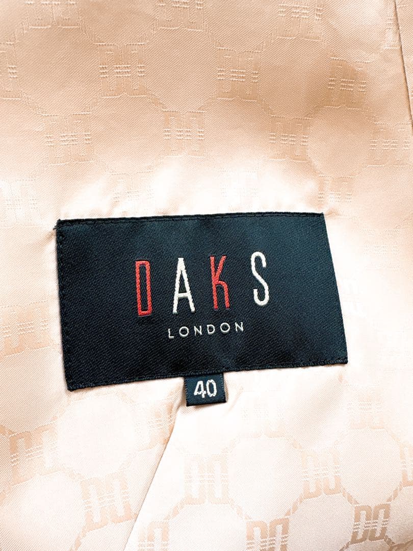 【極美品】DAKS LONDON ダックス 総柄 スプリングコート 日本製 L