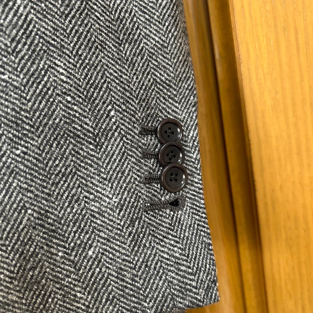 ビームスエフ LORO PIANA グレーヘリンボーン ジャケット